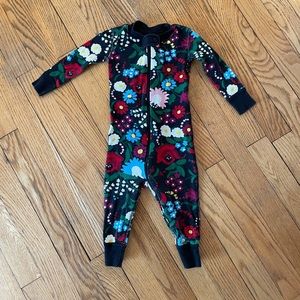 Hanna Andersson floral zip pajamas